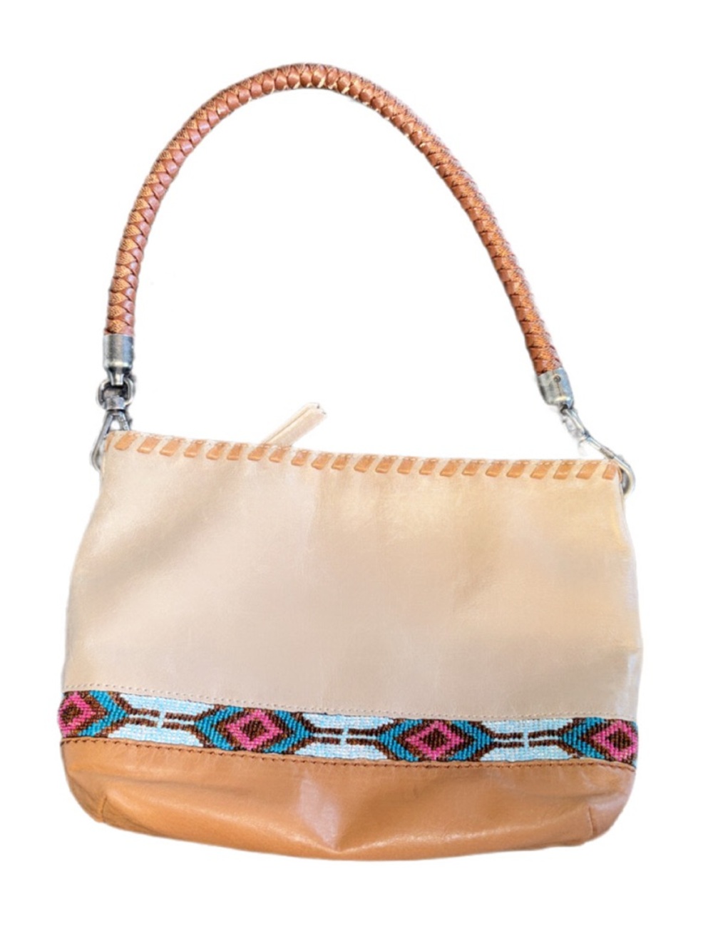 The Sak Indio Leather Beaded Shoulder Bag